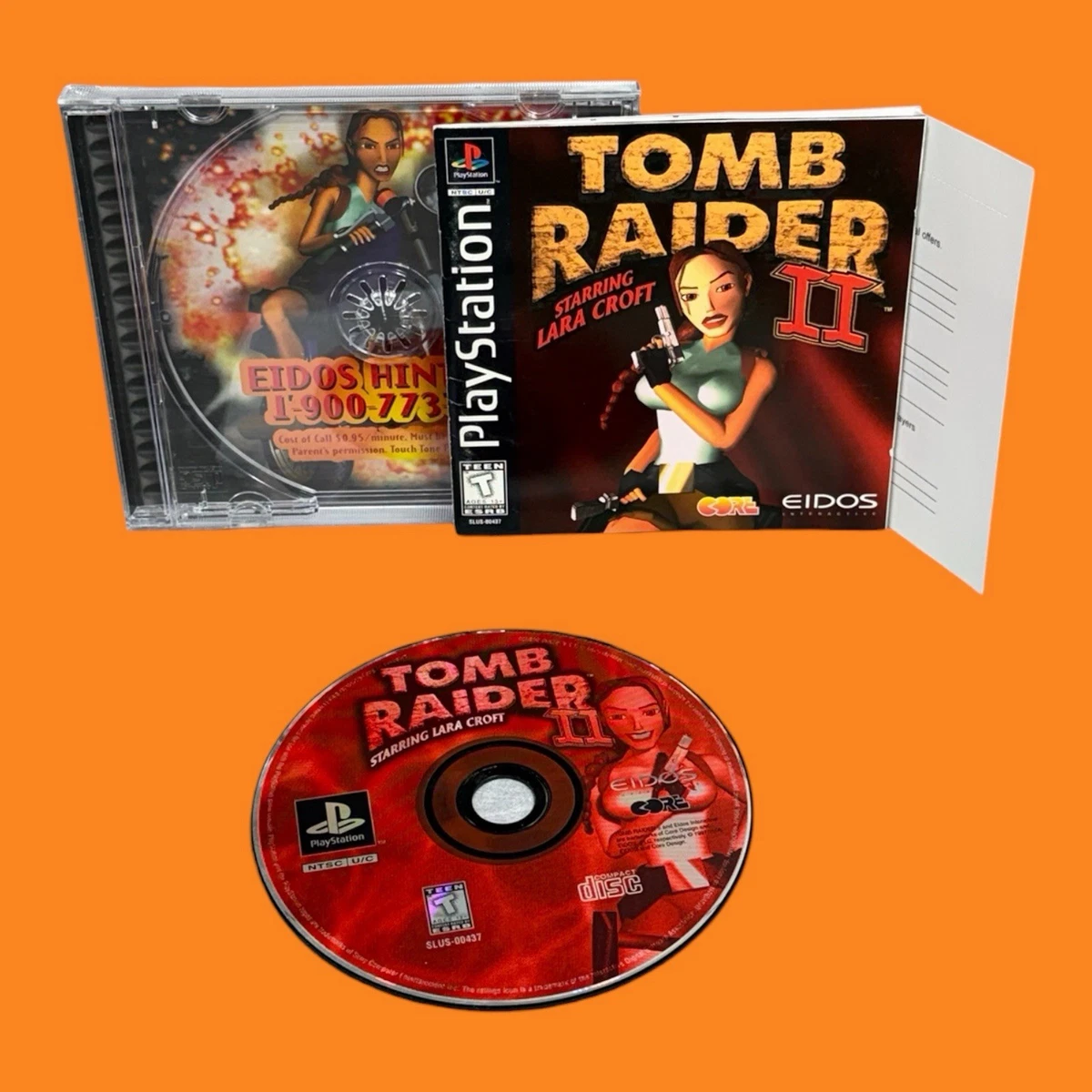 Tomb Raider II Sur PS1 – Lara Croft – Version Française, Rare