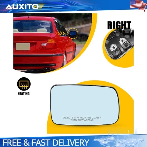 Fit BMW E46 3 Series Coupe Convertible 323 325 328 330 Right Heated Blue Mirror
