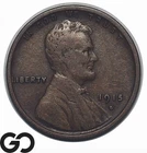 1915-S Lincoln Cent Wheat Penny, Semi-Key Date