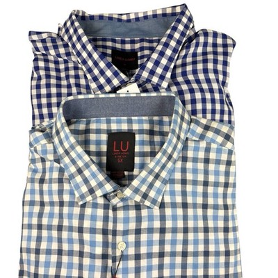 Lot Of 2 Line A Uomo Men s Bottom Down Long Sleeve Shirts 5XL New With Tags