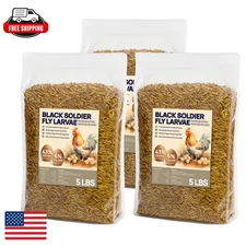 15 LB Premium Dried Black Soldier Fly Larvae – High Calcium BSF Feed for Chicken