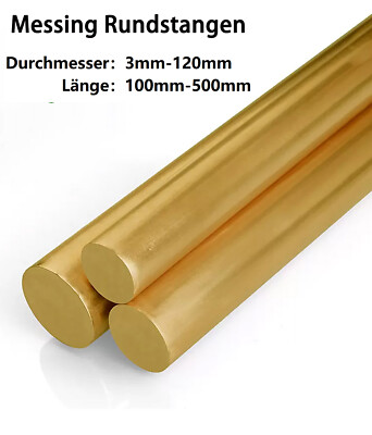 Brass Rod CuZn40 Round Bars 3mm - 120mm Diameter Brass Rod Anodes