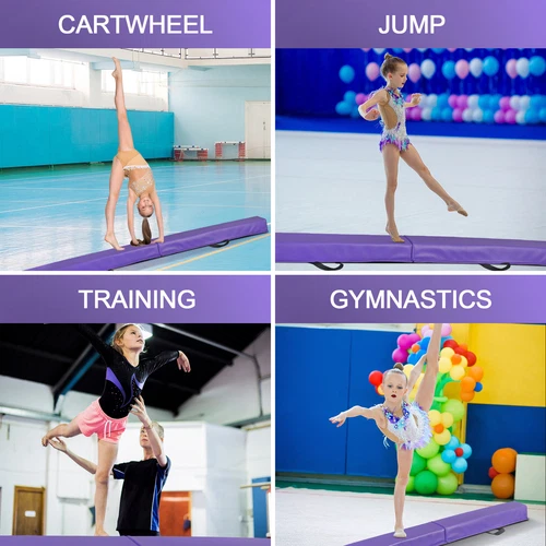 6 Fuß faltbarer Schwebebalken mit rutschfester Basis Gymnastik Trainingsgerät 3 Farben - Bild 6 von 28
