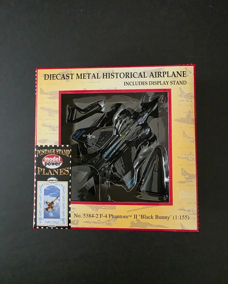 Model Power Postage Stamp Planes. #5384-2 F-4 Phantom II: Black Bunny. Diecast - Image 2 of 4