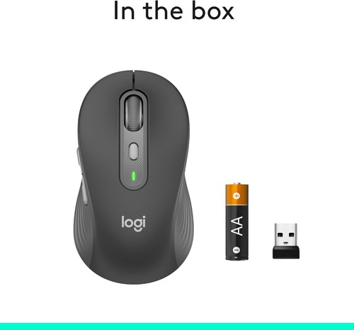 Logitech Signature M650 L Large Size Right Handed Wireless Mouse PC MAC Graphite - 第 2/10 張圖片