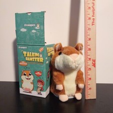 Qrooper Talking Hamster Repeats What You Say Toys 3 Orange Brown White Talks