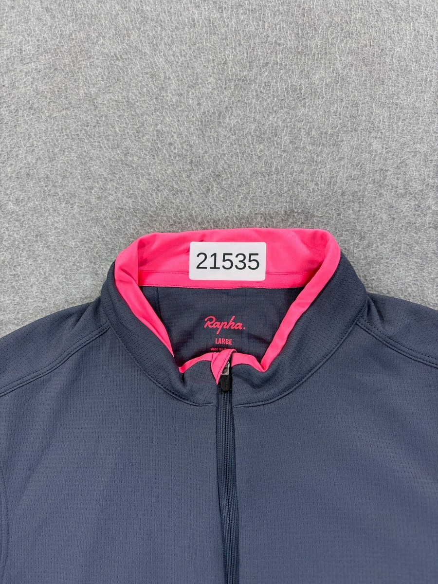 Rapha サイクルジャージ XL ピンク Rapha Short Sleeve Full Zip Performance Cycling Jersey