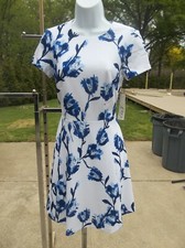 NWT ELIZA J FAB WHITE&BLUE FLORAL DRESS 4