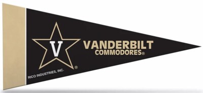 Vanderbilt Commodores Mini Pennants, 4'' x 9'' - Licensed by Rico Made In USA