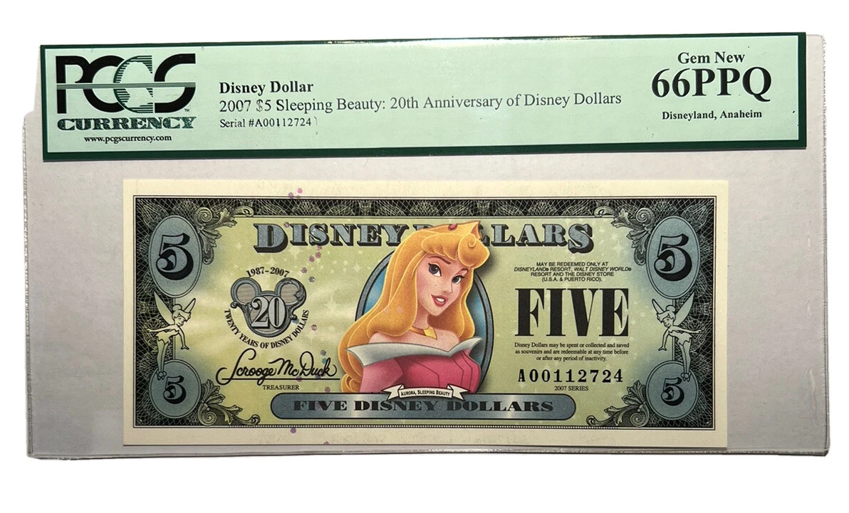 Sleeping Beauty Disney Dollars (1968-Now) for sale | eBay