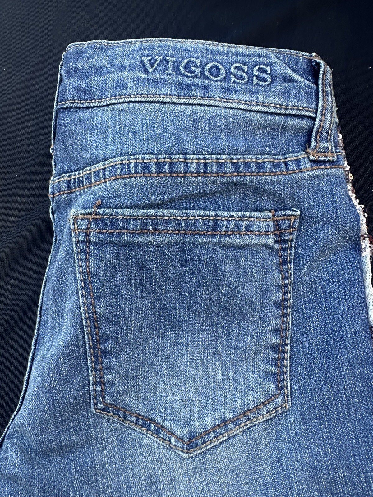 Girls VIGOSS Adjustable Jeans Size 10 Ankle Skinny Stretch NEW