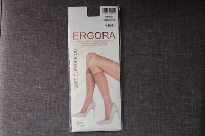 Ergora Fein Kniestrümpfe 20 den Einheitsgröße matter Seidenschimmer Graphit Neu