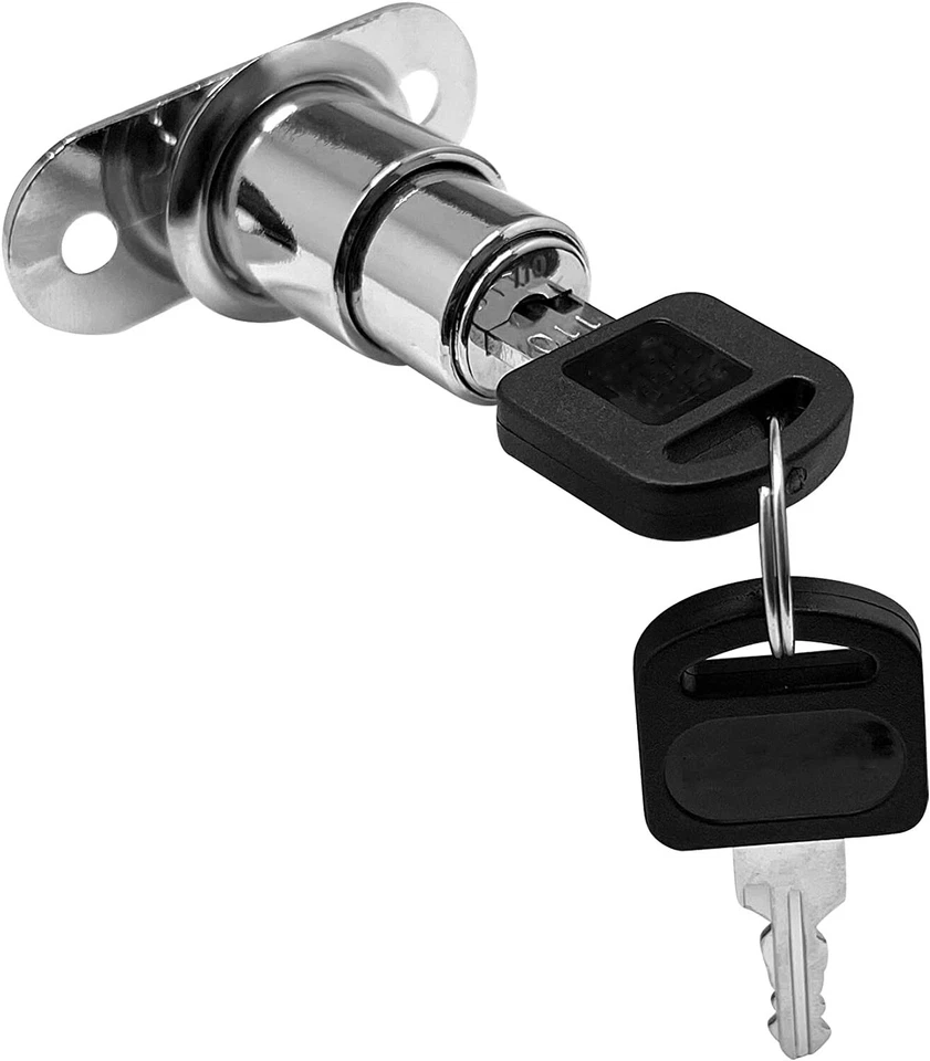 MEI LOCK & SECURITY INC. Lot of 10 Nickel Plated Track Plunger Lock All Keyed Alike