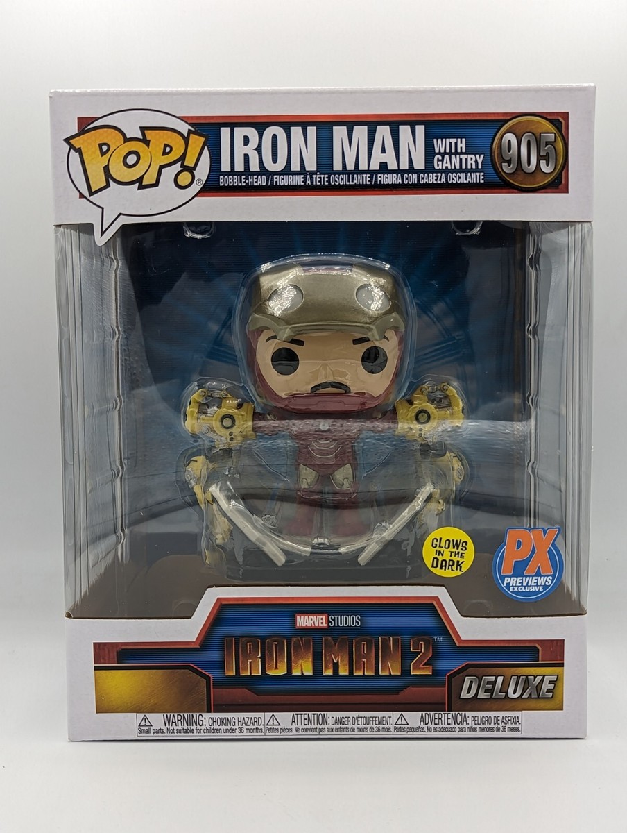 アメコミ Funko Pop! Iron Man with Gantry 905 Funko Pop Deluxe Marvel Iron Man with Gantry #905 GITD PX