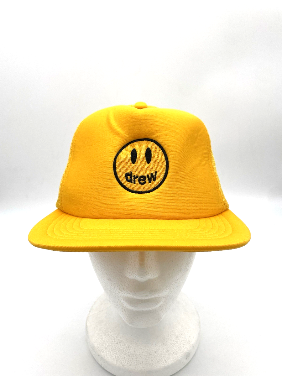 drew house Mascot Trucker Hat Golden Yellow rare DREW HOUSE Mascot Smiley Face TRUCKER HAT Golden Yellow mens  main image 3