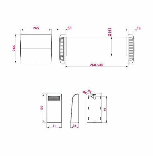 Kit VMC Double Flux Awenta AHR160 – 160 Mm – Extracteur Avec Wifi Et Télécommande