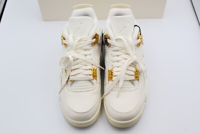 Nike Women's Air Jordan 4 Retro White & Gold AQ9129-170