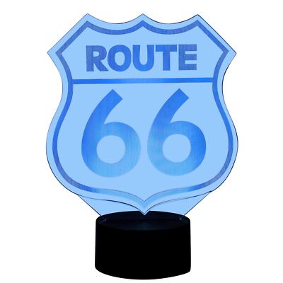 3D Illusion Led Lampe Route 66 Tischlampe Wohnlicht Nachttischlampe RGB Tischleu