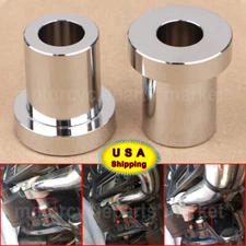 Chrome CNC Handlebar Riser Bushings For Harley Electra Street Glide FLHT FLHX