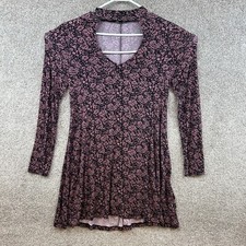 EXPRESS Womens Dress Medium Pink Floral Pullover Long Sleeve Spandex Ladies