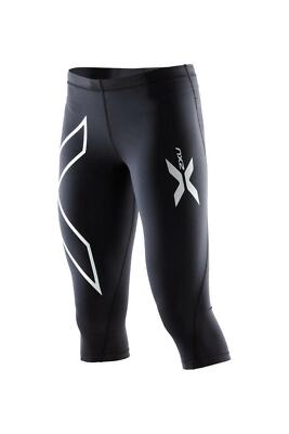 CLEARANCE!! 2XU Womens Compression 3/4 Tights ( Black / Silver )
