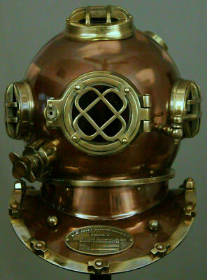 Messing Lackierung Sammlerstück Tauchen Helm US Marine Mark V Boston Deep Sea
