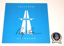 RALF HUTTER SIGNED KRAFTWERK AUTOBAHN ALBUM VINYL RECORD LP 1 BECKETT COA RALPH