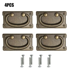 4/8Pcs Rustic Handle-Oak Furniture Land Style Replacement Handle Black & Bronze