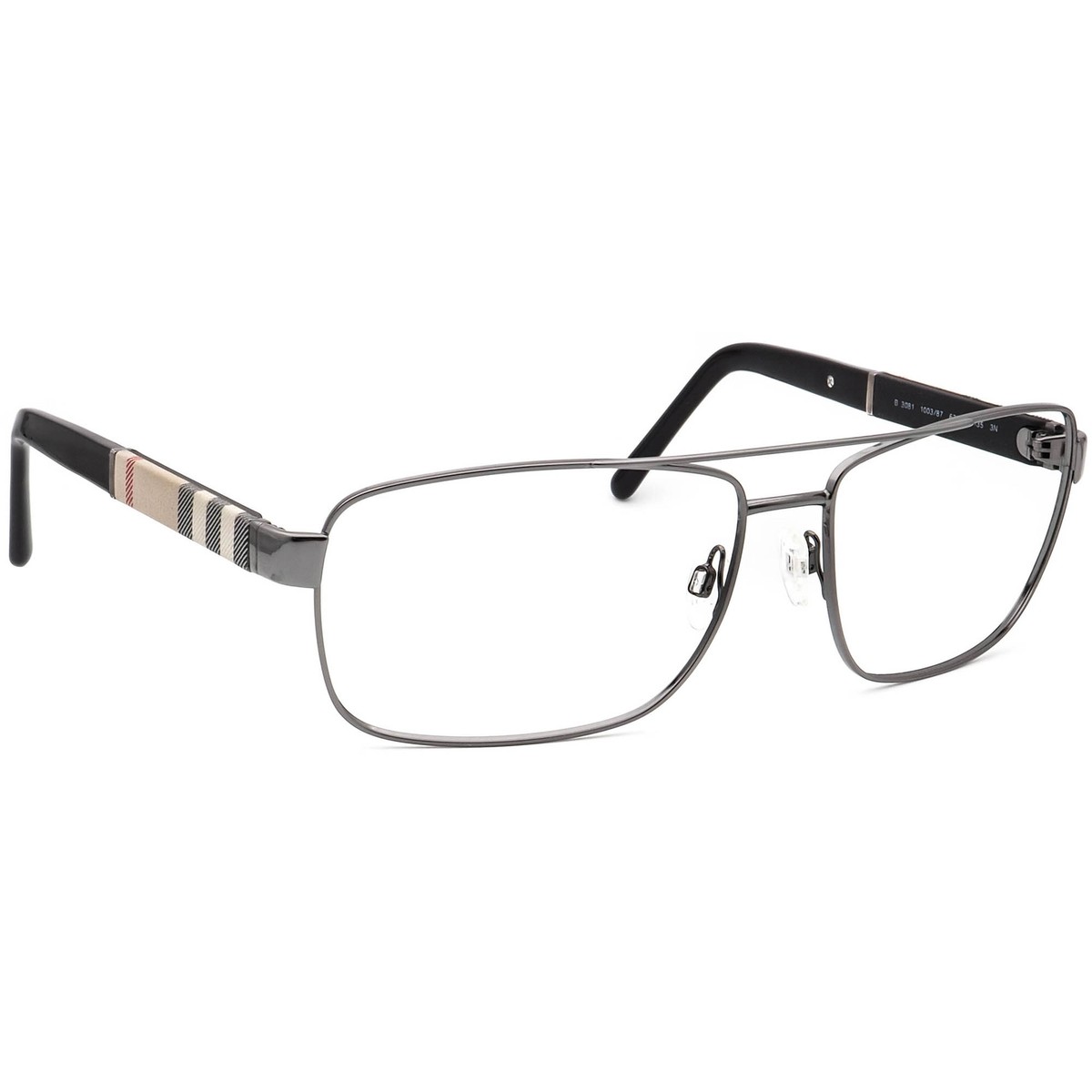 Burberry Sunglasses Frame Only B 3081 1003/87 Gunmetal Pilot Metal Italy 63  mm