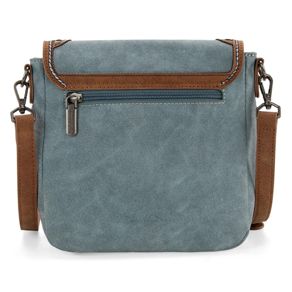 MW1307-8360BR Montana West Fringe Saddle Crossbody Bag - Image 4 of 4