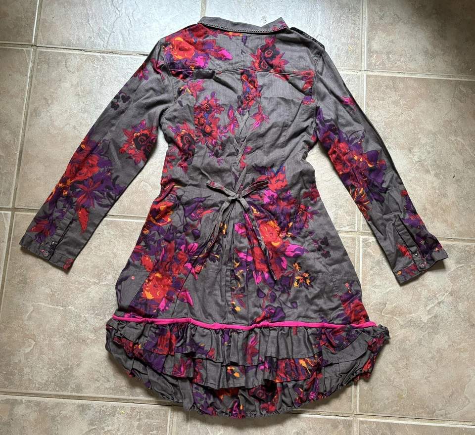 Vestido Eliane et Lena otoño estampado floral talla 8A 7 nuevo sin etiquetas Foto 4 de 4