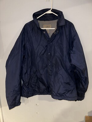 Vintage 70s LL Bean Coach Chamois Lined Jacket Coat Size 2XL Navy 