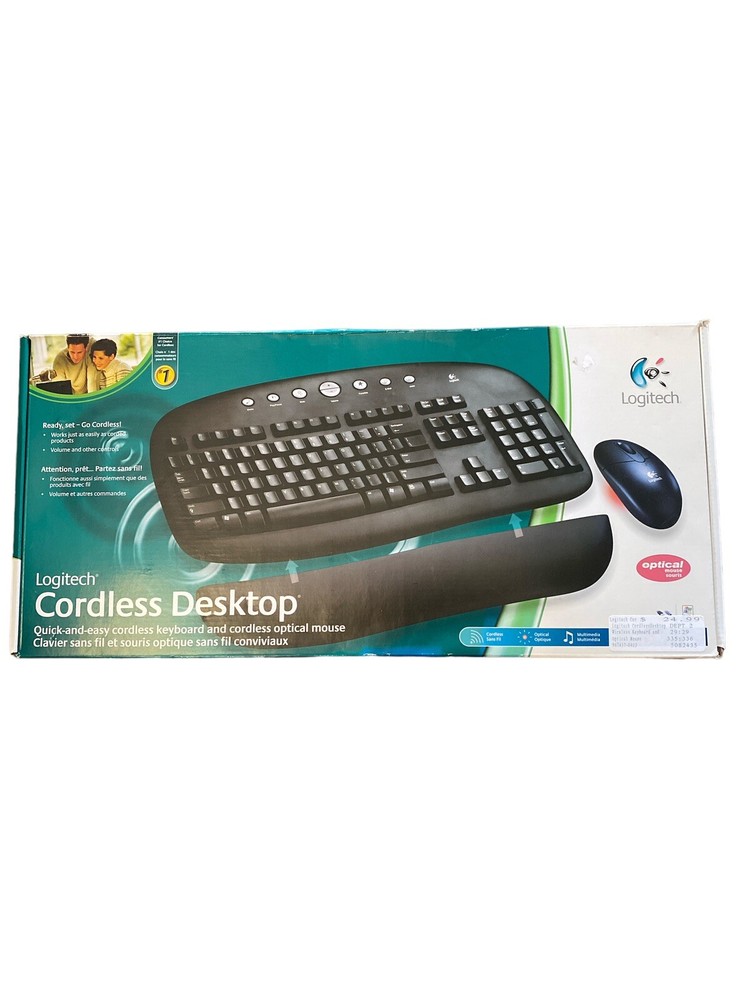 Logitech Cordless Desktop Quick &Easy Cordless Keyboard & Cordless optical Mouse