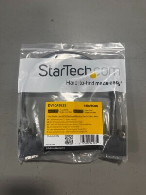 StarTech DVIMM18IN - 18in DVI-D Single Link Cable - M/M