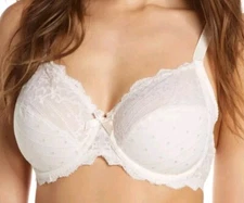 Chantelle 3281 Rive Gauche Full Coverage Underwire Bra Talc/ Pink Size 36DDD.