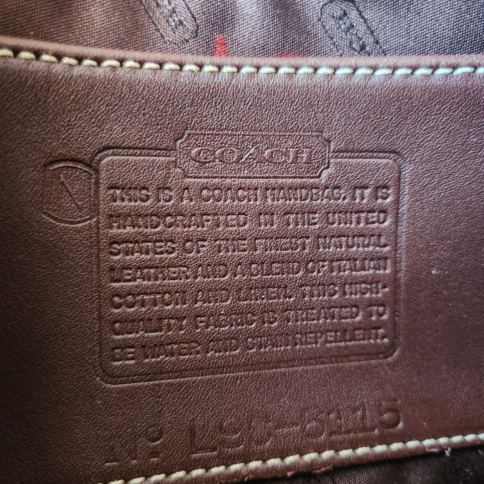 Vintage Coach Italian Cotton Linen Leather Mini Pochette Wristlet Bag Mad in USA thumbnail 11