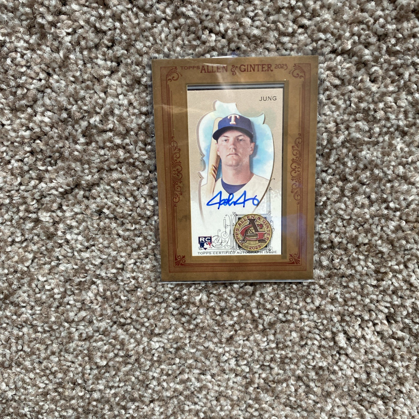 2023 Topps Allen & Ginter Framed Mini Auto Josh Jung #MA-JJ Rookie Auto RC