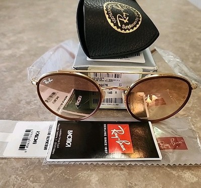🔥 RAY-BAN ROUND DOUBLE BRIDGE RB3647N 001/70 ARISTA PINK MIRROR
