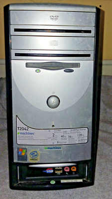 Non-working eMachines T2042 Parts Repair No Cord No HD + Unopened
