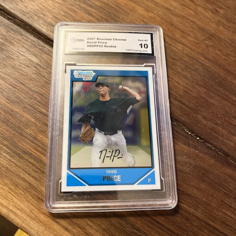 2007 Bowman Chrome David Price #BDPP55 Rookie RC GEM MT 10 - Image 2 of 4