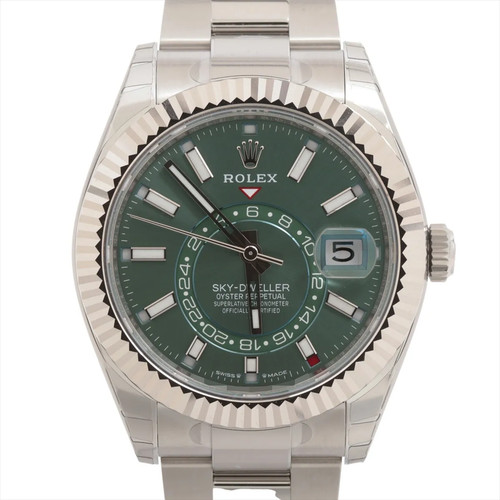 Rolex Sky-Dweller 336934 SS×WG SS AT Mint green dial oyster bracelet