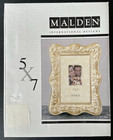 Gold Embossed Fits 5" x  7" Metal Picture Frame By Malden New Wedding Family