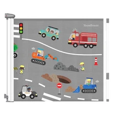 Retractable Baby & Dog Gate | 34" Tall | Extends to 55" Wide | Safety Mesh Ga...