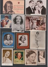 Vintage JOAN CRAWFORD 12 Assorted Cards 1930/40s