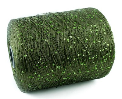 70 /kg 100g Funkelndes Garn Mini-Pailletten PAILLETTES 6.500 olivgrün Cofil Kone