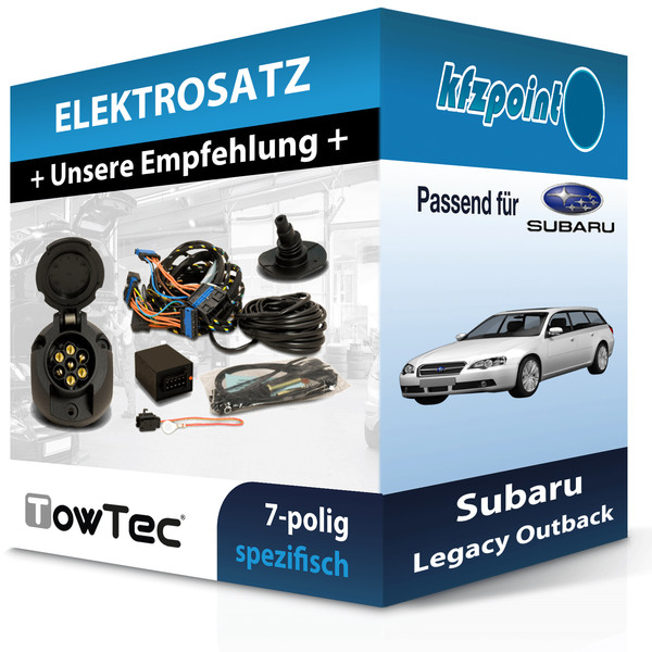 Towtec E-Satz 7Polig Fahrzeugspezifisch Passend für Subaru Legacy Outback-image