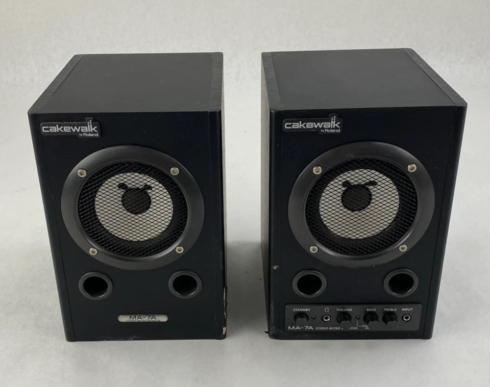 Cakewalk by Roland MA-7A Stereo Micro Monitor Speakers Untested - Image 2 of 4