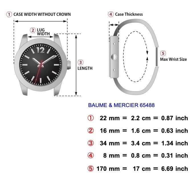 Sem tarifas *QUASE PERFEITO* BAUME&MERCIER diamante 65488 mostrador de quartzo 22mm feminino - Imagem 2 de 4