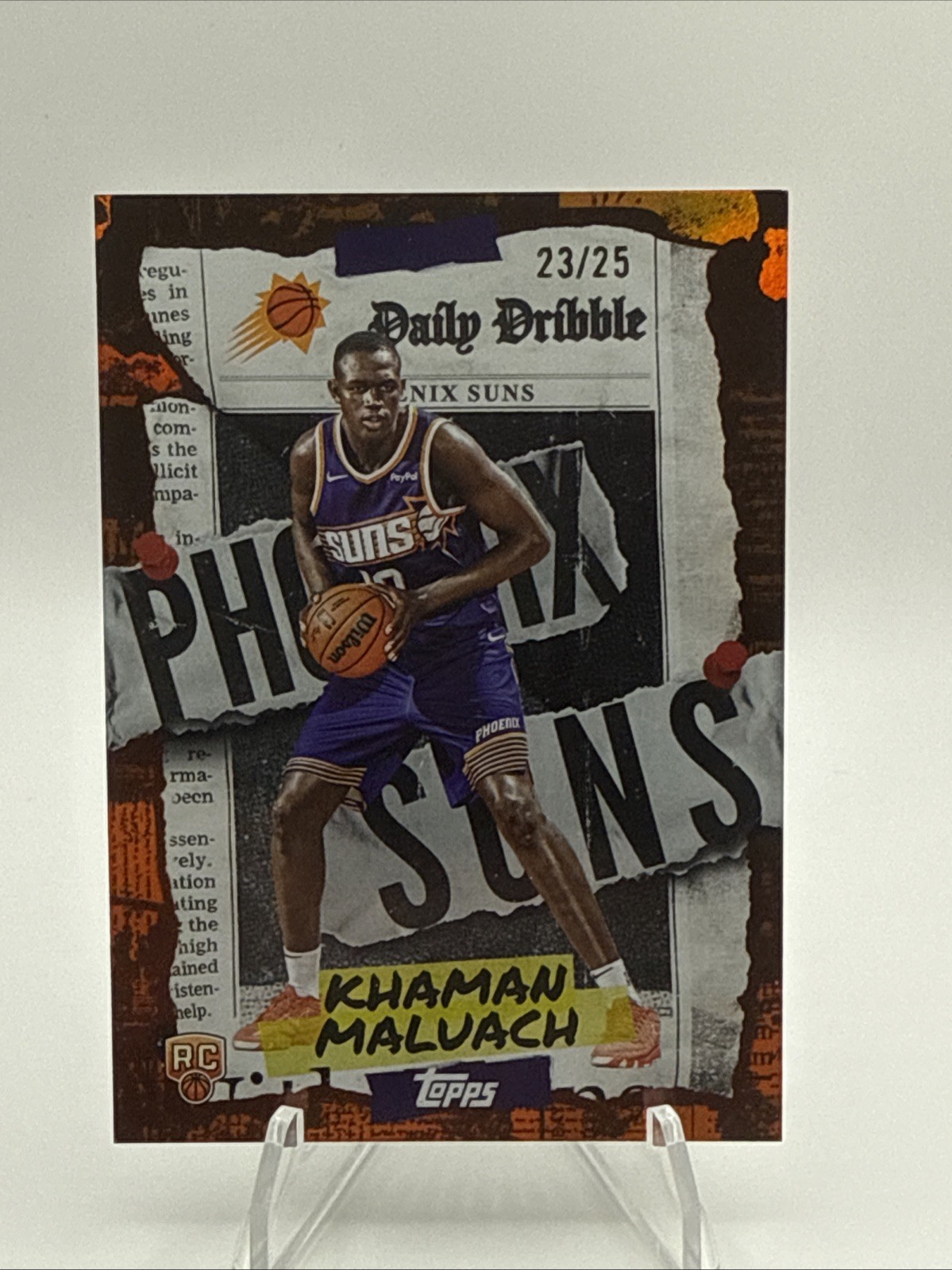 2025-26 Topps Basketball Khaman Maluach Daily Dribble Orange /25
