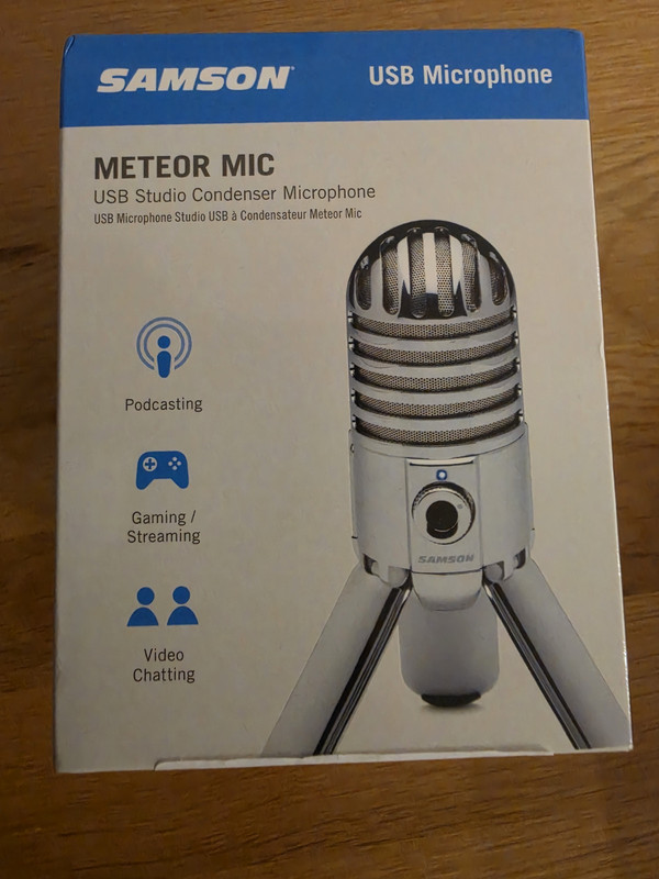 Samson Meteor USB Condenser Microphone. Built-in stand - for PC / Mac